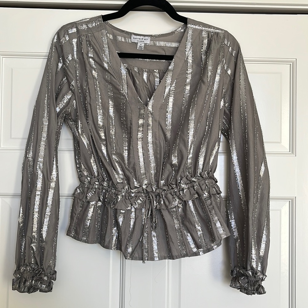 Current air metallic blouse